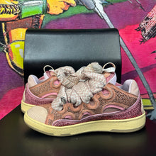 Load image into Gallery viewer, Lanvin Curb Sneakers Crystal Embellished Pink Size 41 / 8