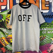 Load image into Gallery viewer, Off-White Varsity Ringer Grey Tee Shirt Size XL