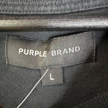 Load image into Gallery viewer, Purple Brand Rhinestone Tee Size Large