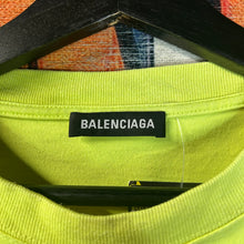 Load image into Gallery viewer, Balenciaga Campaign Logo Tee Neon Green Size XL
