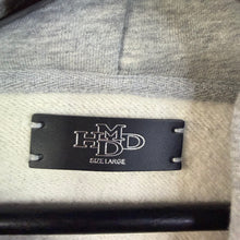 Load image into Gallery viewer, HMDD Crystal Studded Grey Zip-Up Hoodie Size Large