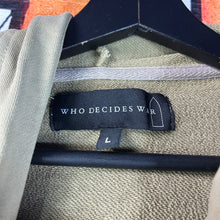 Load image into Gallery viewer, Who Decides War Patched Hoodie Size Large