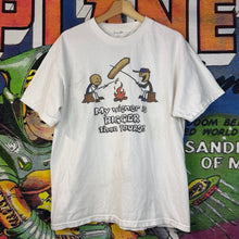 Load image into Gallery viewer, Y2K My Weiner Is Bigger Than Yours Tee Size Large