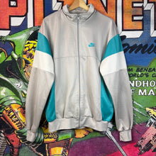 Load image into Gallery viewer, Vintage Nike Full Zip Track Jacket Gray Teal Size Large