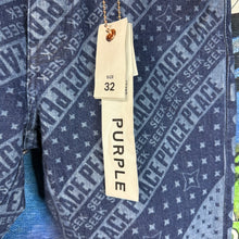 Load image into Gallery viewer, Purple Brand Laser Flag Skinny Jeans Size 32