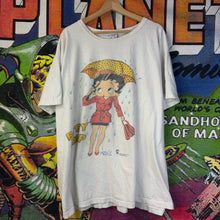 Load image into Gallery viewer, Vintage 90’s Betty Boop In The Rain White Tee Shirt Size XL