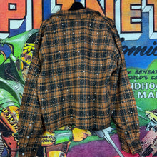 Load image into Gallery viewer, Vale Rhinestone Flannel Button Up Size XL