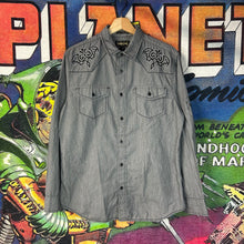 Load image into Gallery viewer, Y2K Helix Tribal Button Up Shirt Size Medium