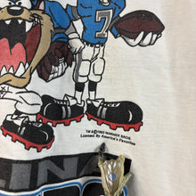 Load image into Gallery viewer, vintage 1990s Carolina Panthers Looney Tunes Crossover Tee Size Large