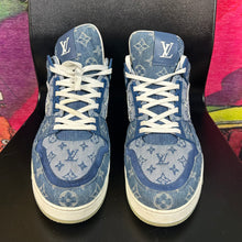Load image into Gallery viewer, Louis Vuitton LV Trainer Denim Monogram Size LV 11 / M12