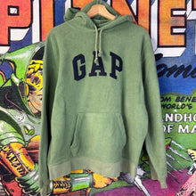Load image into Gallery viewer, Y2K GAP Sage Green Fleece Pullover Hoodie Size Large