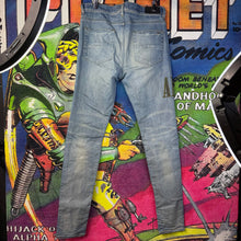 Load image into Gallery viewer, Amiri MX1 Distressed Skinny Camo Jeans Size 33”