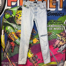 Load image into Gallery viewer, Amiri MX-1 Ripped Knee Light Blue Jeans Size 33”