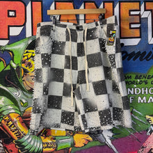 Load image into Gallery viewer, Vale Checkered Rhinestone Jorts Size 36”