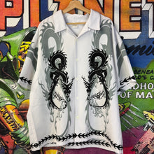 Load image into Gallery viewer, Y2K No Boundaries Tribal Flame Dragon Rayon Size XL