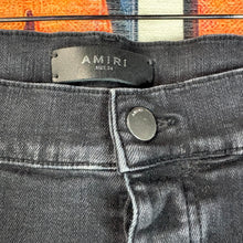 Load image into Gallery viewer, AMIRI Black Crystal Shotgun Skinny Jeans Size 34"