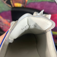 Load image into Gallery viewer, Alexander McQueen Oversized Sneakers White Galactic Blue Size 8