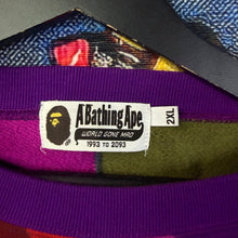 Load image into Gallery viewer, Bape Mix Camo Shark Crazy Sweatshirt Size 2XL