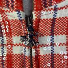 Load image into Gallery viewer, Stolen Arts Red Laundry Bag Sequin Hoodie Size Small