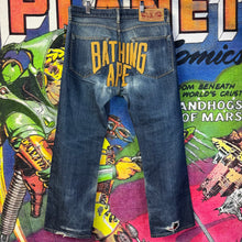 Load image into Gallery viewer, Y2K Bape Embroidered A Bathing Ape Denim Size 34