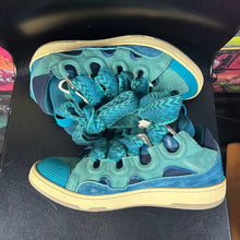 Load image into Gallery viewer, Lanvin Curb Sneaker Turquoise Size 41/8
