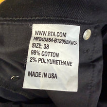 Load image into Gallery viewer, RTA Black Skinny Jeans Size 36”