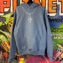 Load image into Gallery viewer, Warren Lotas Blue Rosary Hoodie Size Large