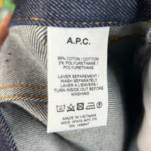 Load image into Gallery viewer, APC Selvedge Raw Denim Jeans Size 29”