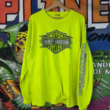 Load image into Gallery viewer, Harley Davidson Belmont Ohio Neon Green Long Sleeve Size XL