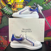 Load image into Gallery viewer, Alexander McQueen Oversized Sneakers White Galactic Blue Size 8
