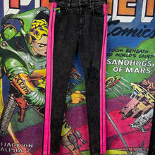 Load image into Gallery viewer, Amiri Broken Track Black Distressed Skinny Jeans Size 30