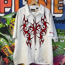 Load image into Gallery viewer, Y2K Tribal Dragonfly Red/White Rayon Size XL