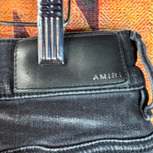 Load image into Gallery viewer, AMIRI Black Crystal Shotgun Skinny Jeans Size 34"
