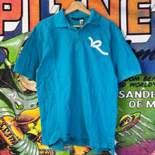 Load image into Gallery viewer, Y2K Rocawear Turquoise Blue Polo Shirt Size Youth XL
