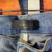 Load image into Gallery viewer, Amiri MX-1 Ultrasuede Ripped Biker Jeans Size 31”
