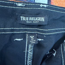 Load image into Gallery viewer, True Religion Jet Black Cargo Pants Size 30
