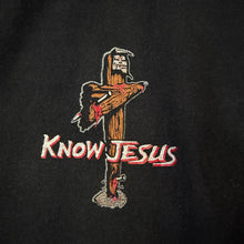 Load image into Gallery viewer, Vintage 90’s Jesus Beat Ugly Black Tee Shirt Size Large
