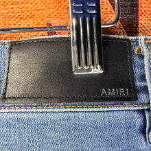 Load image into Gallery viewer, Amiri MX1 Distressed Blue Jeans Size 32”
