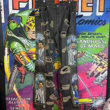 Load image into Gallery viewer, Who Decieds War Portrait Panel Jeans Size 36”

