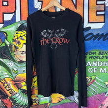 Load image into Gallery viewer, Y2K The Crow Waffle Knit Thermal Black Long Sleeve Shirt Size Medium
