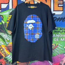 Load image into Gallery viewer, Bape Logo Check Big Ape Head Tee Size 2XL
