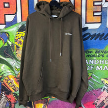Load image into Gallery viewer, OFF-White Chocolate Brown Hoodie Size Medium
