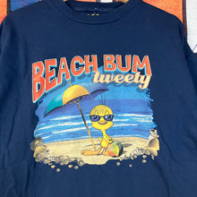 Load image into Gallery viewer, Vintage 90s Y2K Looney Tunes Tweety Bird Beach Bum Tee Size L/XL
