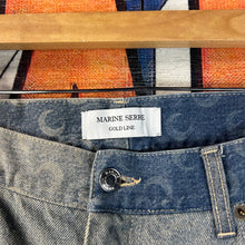 Load image into Gallery viewer, Marine Serre Regenerated Denim Wild Leg Pants Size XXL / 38”
