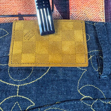 Load image into Gallery viewer, Louis Vuitton FW24 Arabesque Embroidered Denim Pants Ready-To-Wear 1AFX97 Size 34"
