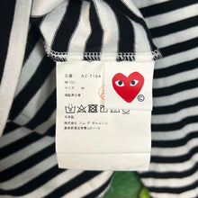 Load image into Gallery viewer, Comme des Garçon PLAY Striped Long Sleeve Tee Size Medium
