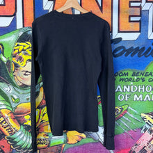 Load image into Gallery viewer, Y2K The Crow Waffle Knit Thermal Black Long Sleeve Shirt Size Medium
