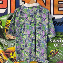 Load image into Gallery viewer, Vintage 80’s Bally Geometric Mosaic Print Polo Shirt Size XL
