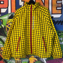 Load image into Gallery viewer, Supreme Plaid Yellow Track Jacket Size Small
