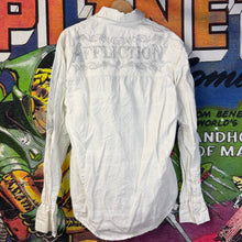 Load image into Gallery viewer, Y2K Affliction Embroidered Long Sleeve Button Up Size Medium
